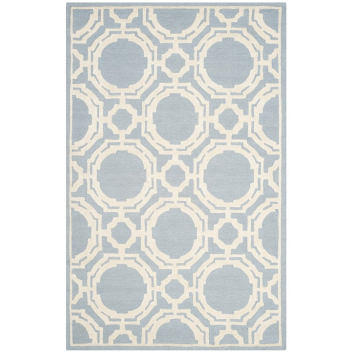 SAFAVIEH Cambridge CAM721B Handmade Blue / Ivory Rug Image 1