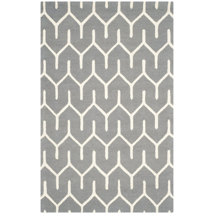 SAFAVIEH Cambridge CAM720D Dark Grey / Ivory Rug Image 1