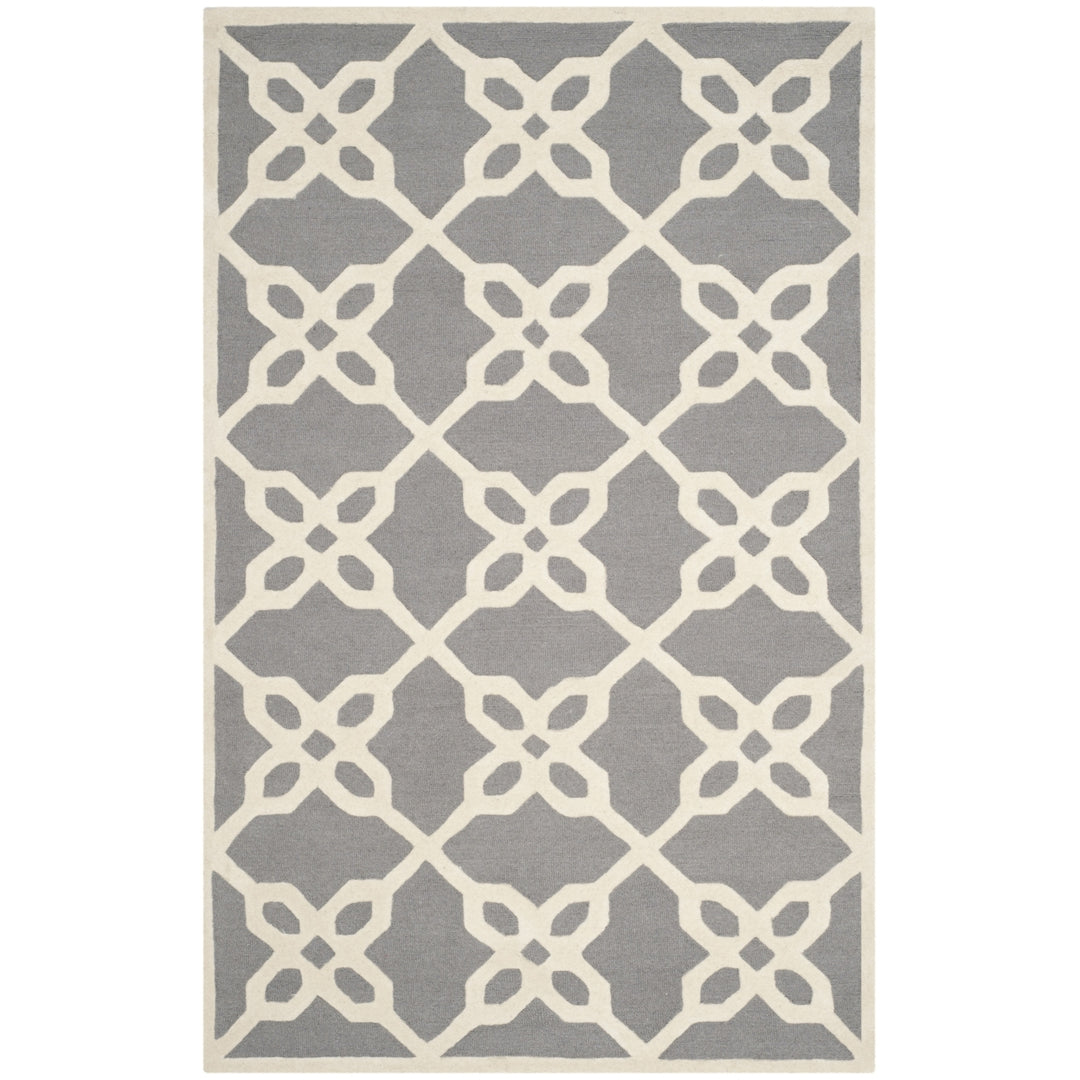 SAFAVIEH Cambridge CAM722D Dark Grey / Ivory Rug Image 5