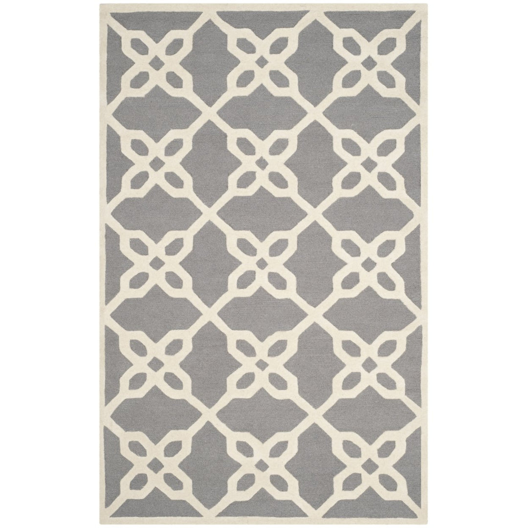 SAFAVIEH Cambridge CAM722D Dark Grey / Ivory Rug Image 1