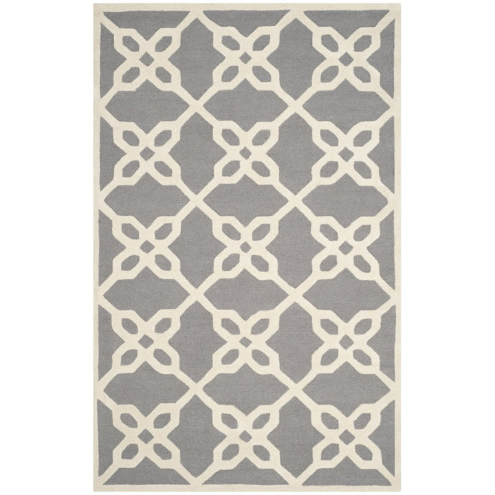 SAFAVIEH Cambridge CAM722D Dark Grey / Ivory Rug Image 1