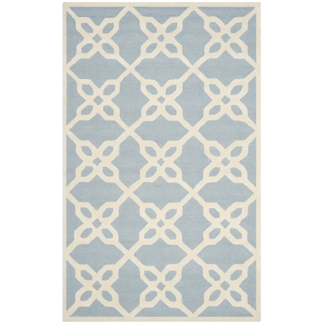 SAFAVIEH Cambridge CAM722B Handmade Blue / Ivory Rug Image 5