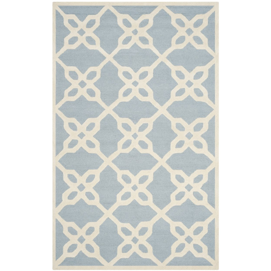 SAFAVIEH Cambridge CAM722B Handmade Blue / Ivory Rug Image 1