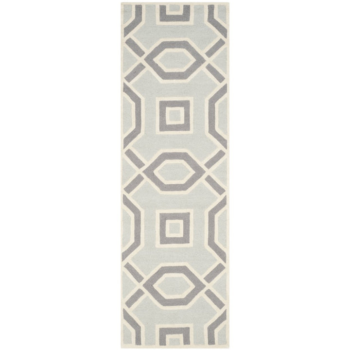 SAFAVIEH Cambridge CAM723G Handmade Grey / Ivory Rug Image 1