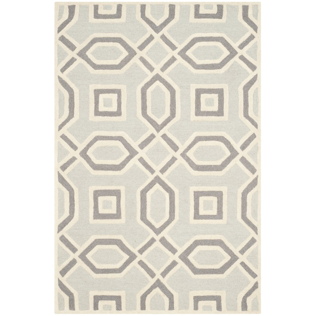 SAFAVIEH Cambridge CAM723G Handmade Grey / Ivory Rug Image 1