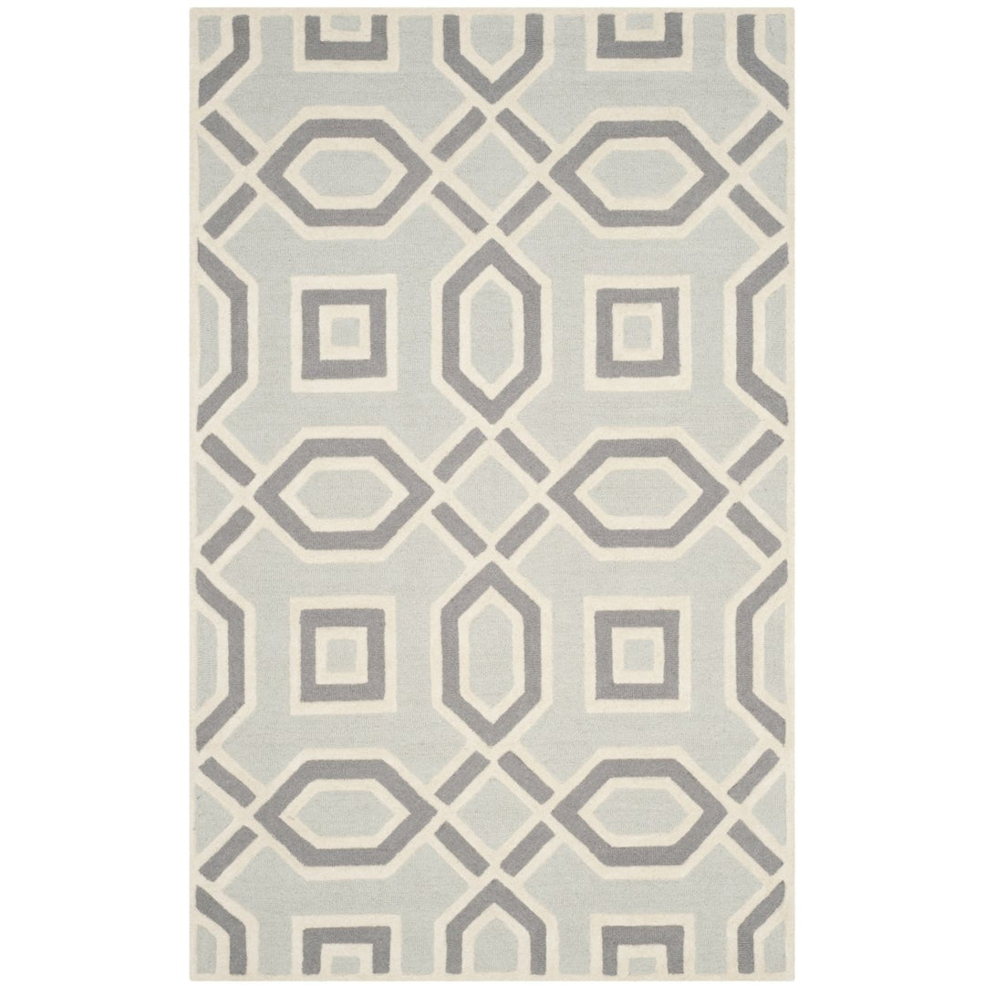 SAFAVIEH Cambridge CAM723G Handmade Grey / Ivory Rug Image 1