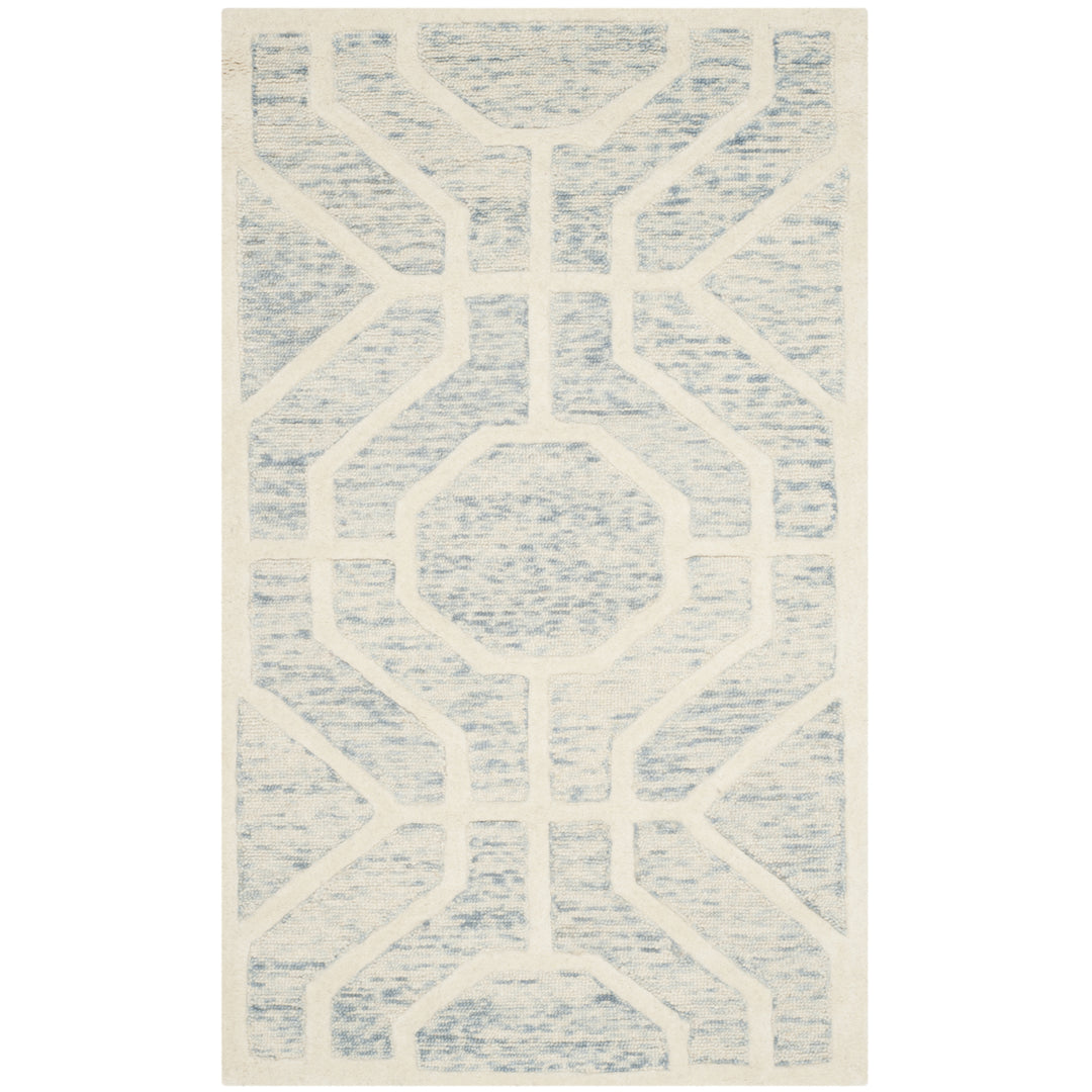 SAFAVIEH Cambridge CAM726B Light Blue / Ivory Rug Image 9