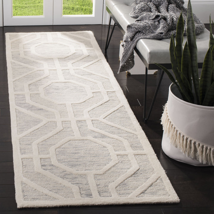 SAFAVIEH Cambridge CAM726G Light Grey / Ivory Rug Image 3