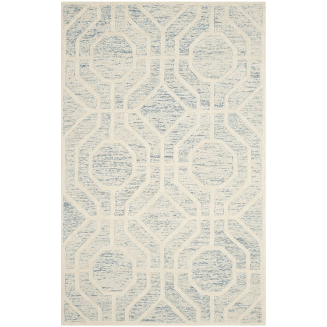 SAFAVIEH Cambridge CAM726B Light Blue / Ivory Rug Image 10