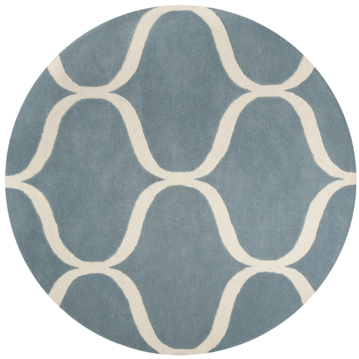 SAFAVIEH Cambridge CAM730B Light Blue / Ivory Rug Image 4