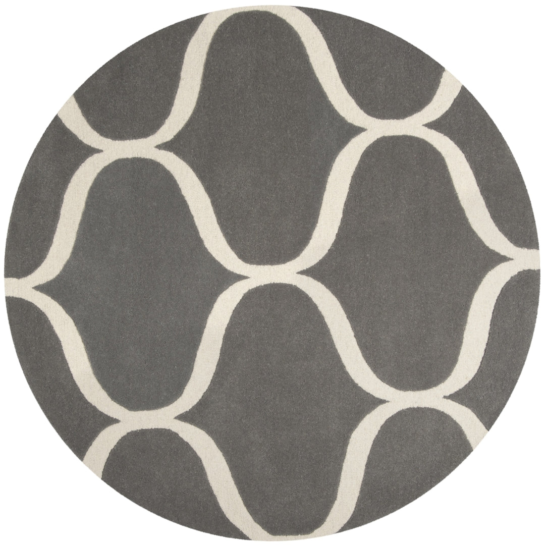 SAFAVIEH Cambridge CAM730D Dark Grey / Ivory Rug Image 4