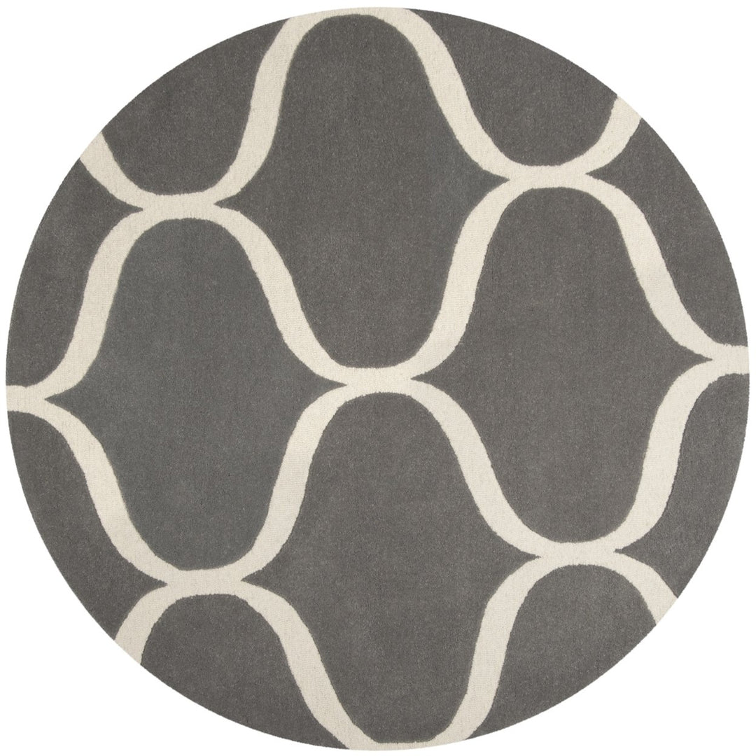 SAFAVIEH Cambridge CAM730D Dark Grey / Ivory Rug Image 1