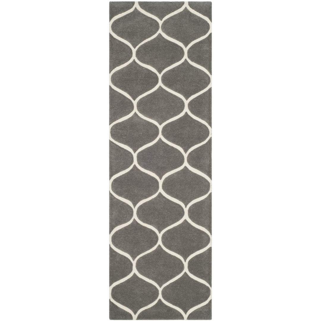 SAFAVIEH Cambridge CAM730D Dark Grey / Ivory Rug Image 1