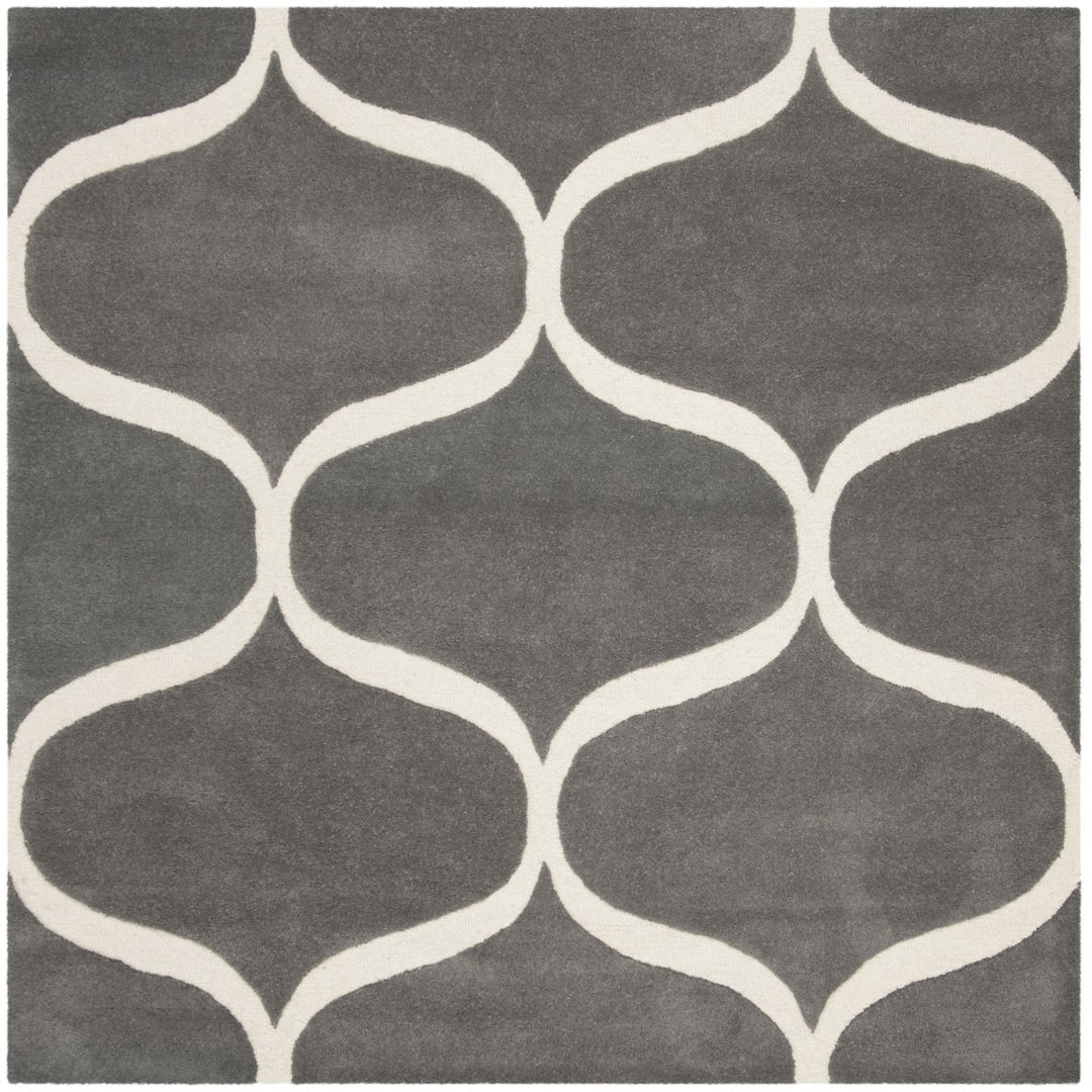 SAFAVIEH Cambridge CAM730D Dark Grey / Ivory Rug Image 1