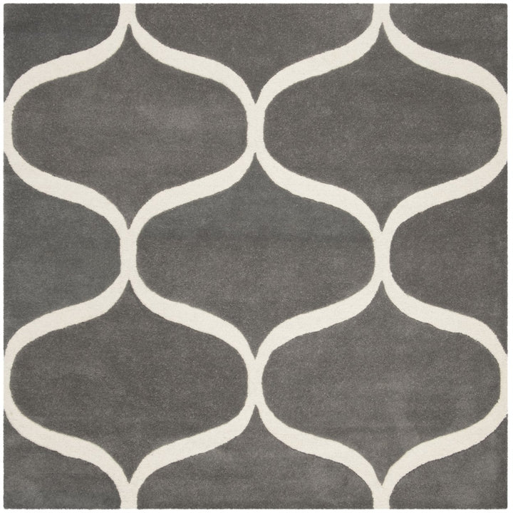 SAFAVIEH Cambridge CAM730D Dark Grey / Ivory Rug Image 1