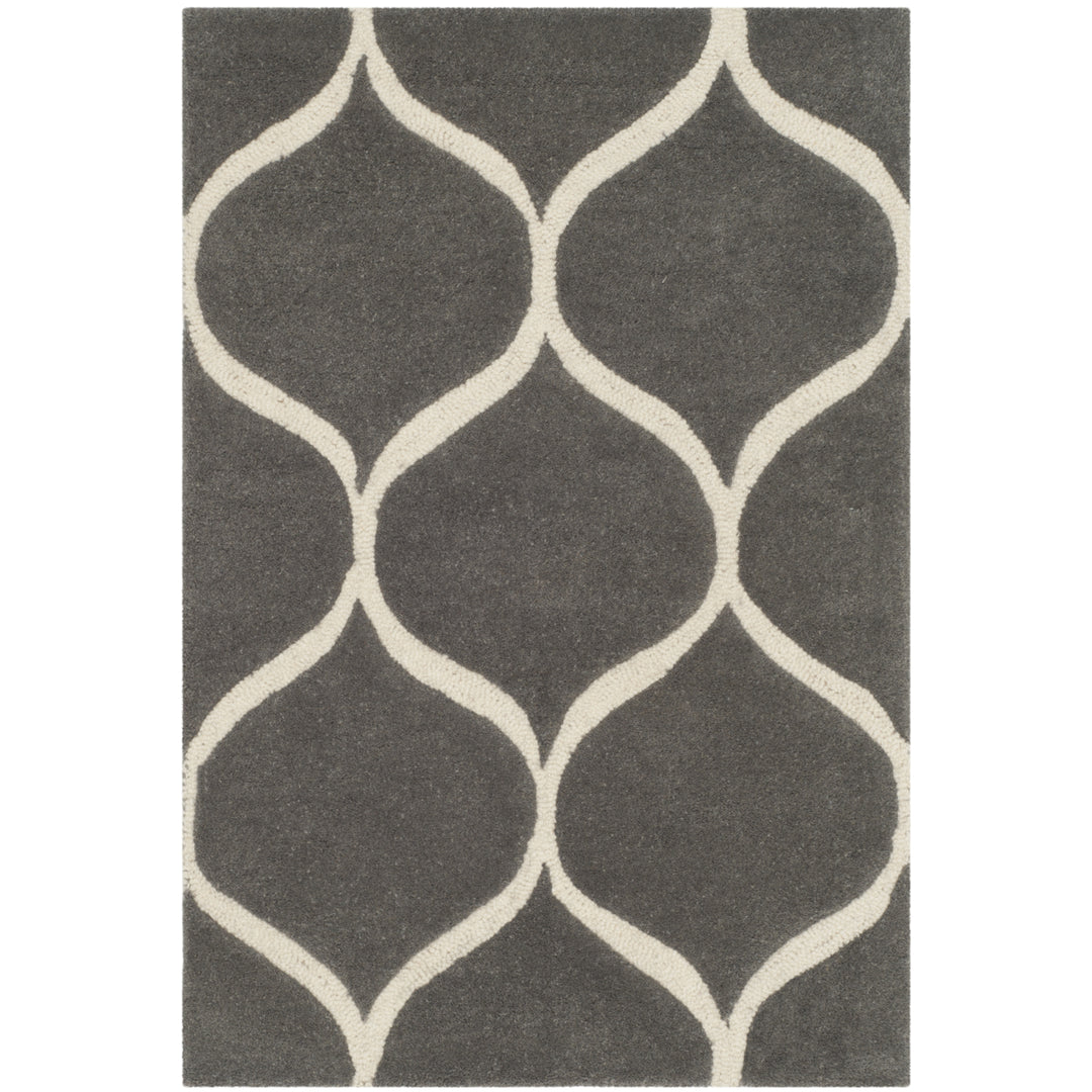 SAFAVIEH Cambridge CAM730D Dark Grey / Ivory Rug Image 8