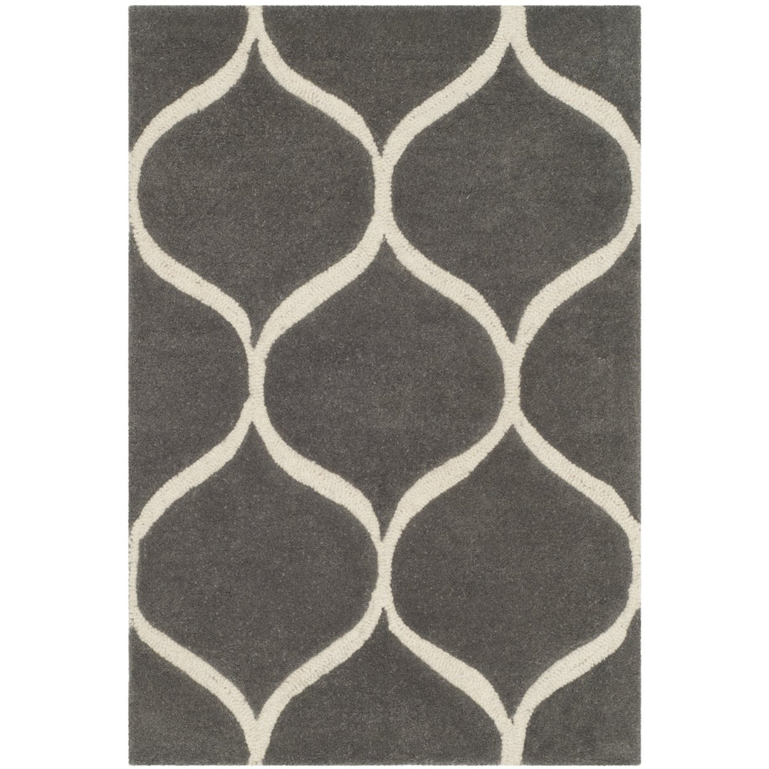 SAFAVIEH Cambridge CAM730D Dark Grey / Ivory Rug Image 1