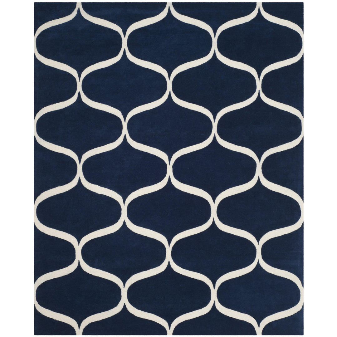 SAFAVIEH Cambridge CAM730M Dark Blue / Ivory Rug Image 1