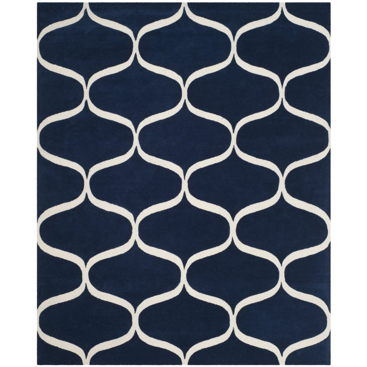 SAFAVIEH Cambridge CAM730M Dark Blue / Ivory Rug Image 1