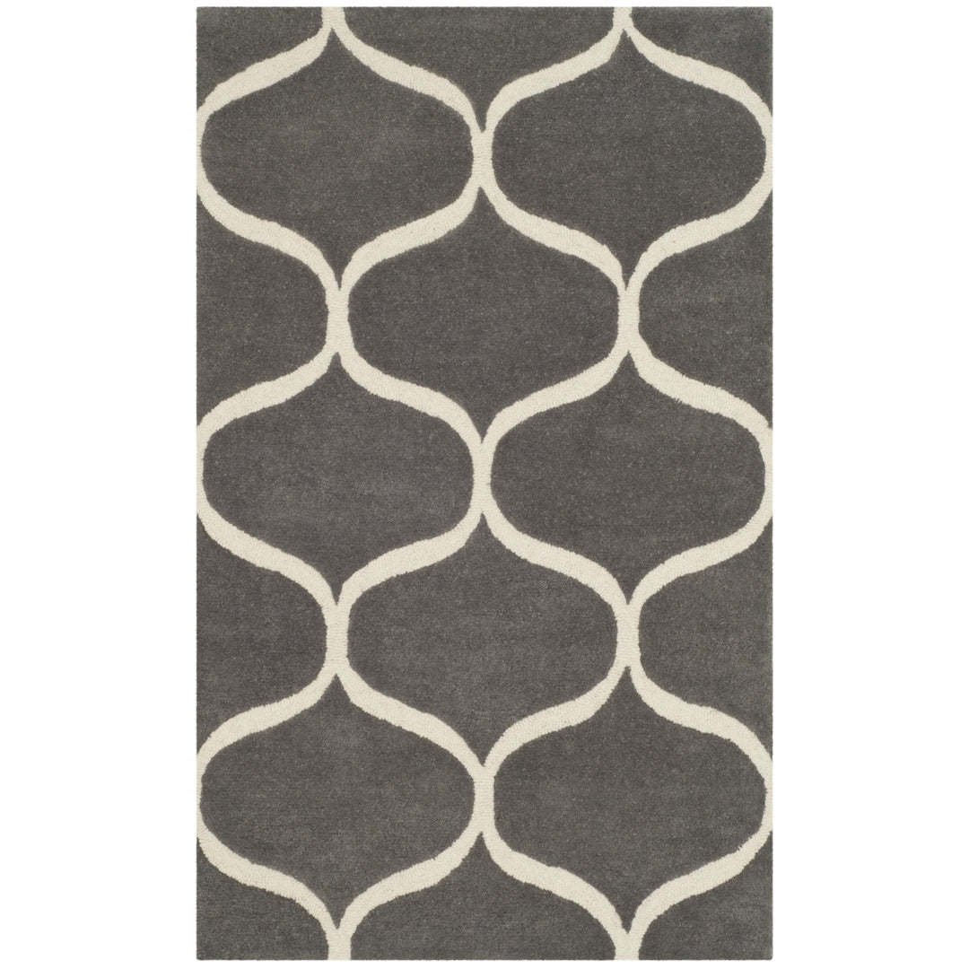 SAFAVIEH Cambridge CAM730D Dark Grey / Ivory Rug Image 9