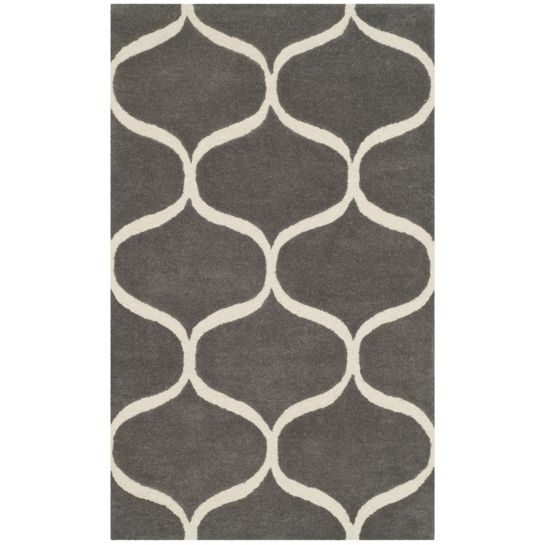 SAFAVIEH Cambridge CAM730D Dark Grey / Ivory Rug Image 1