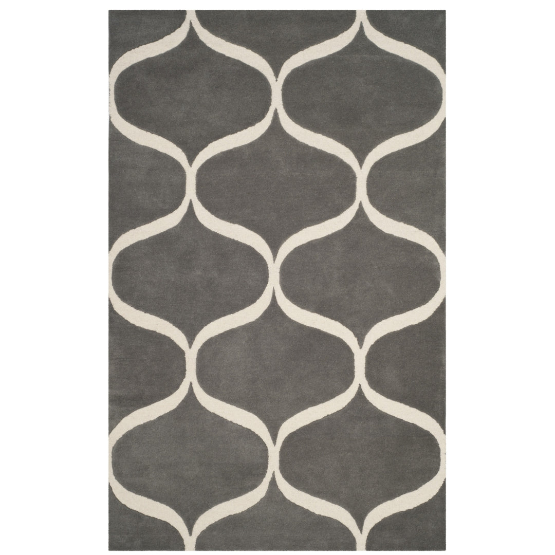 SAFAVIEH Cambridge CAM730D Dark Grey / Ivory Rug Image 10