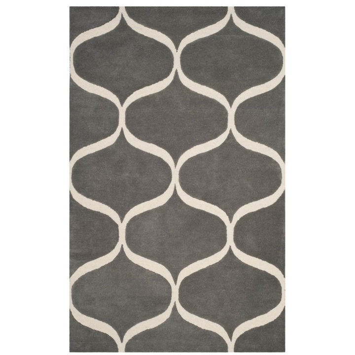 SAFAVIEH Cambridge CAM730D Dark Grey / Ivory Rug Image 1