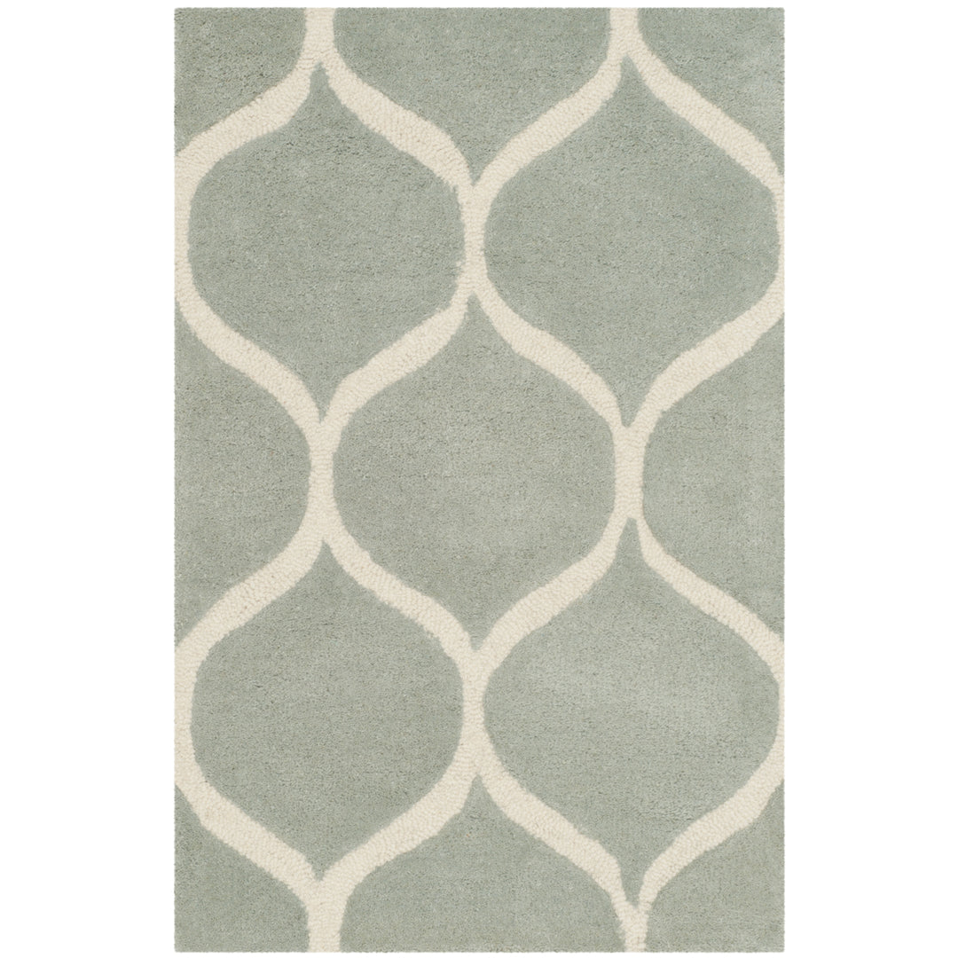 SAFAVIEH Cambridge CAM730G Handmade Grey / Ivory Rug Image 8