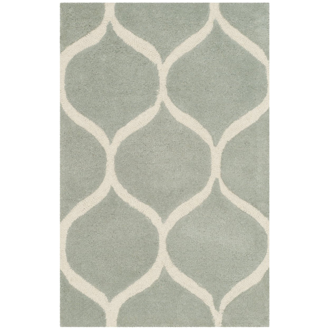 SAFAVIEH Cambridge CAM730G Handmade Grey / Ivory Rug Image 1