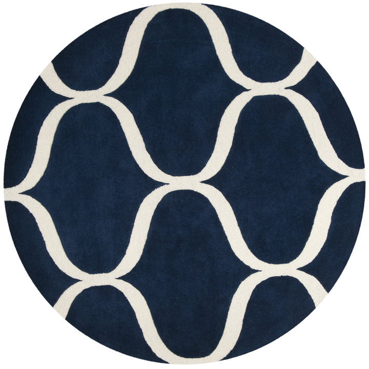 SAFAVIEH Cambridge CAM730M Dark Blue / Ivory Rug Image 4