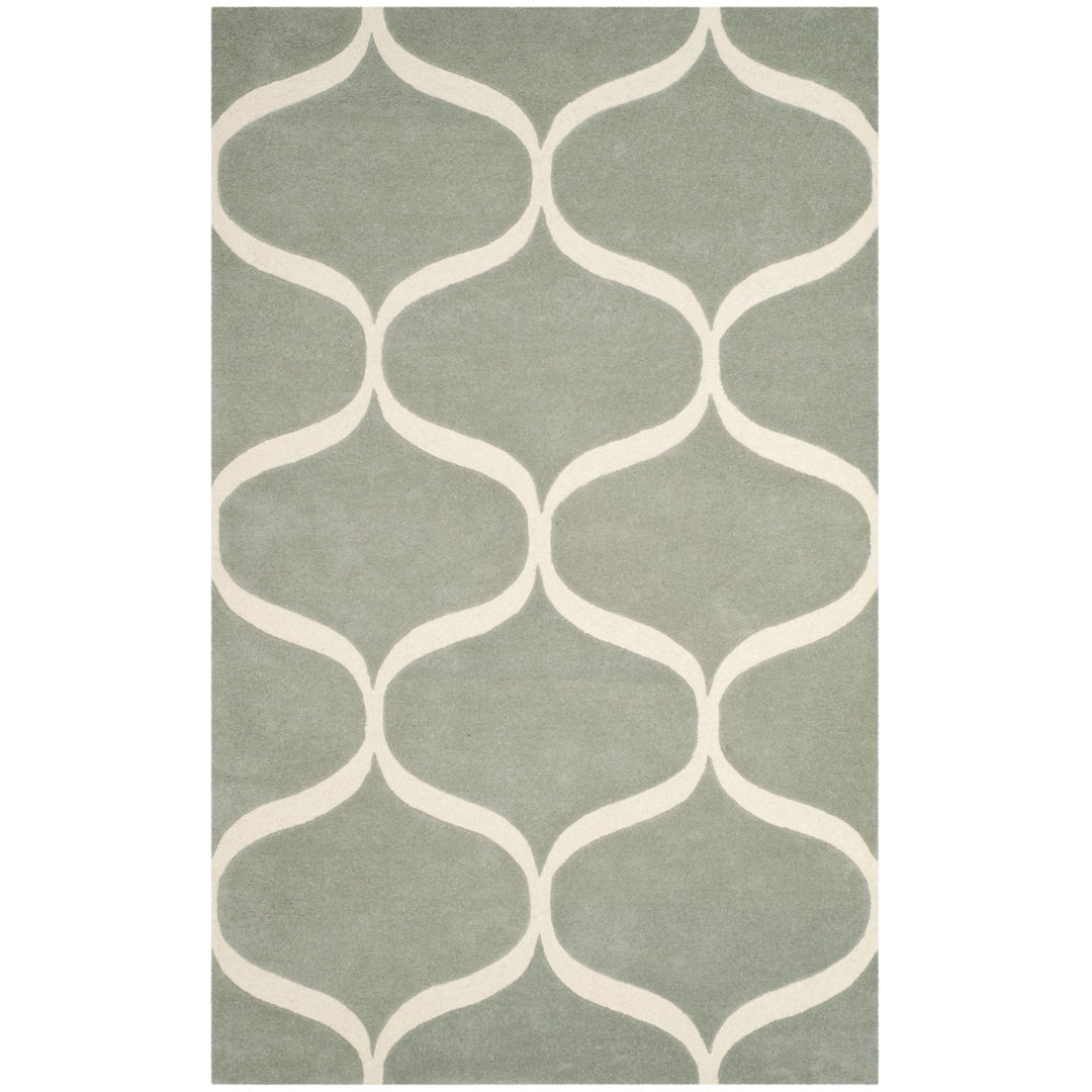 SAFAVIEH Cambridge CAM730G Handmade Grey / Ivory Rug Image 1