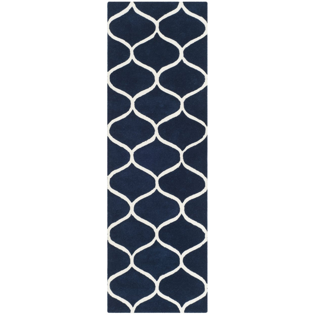 SAFAVIEH Cambridge CAM730M Dark Blue / Ivory Rug Image 1