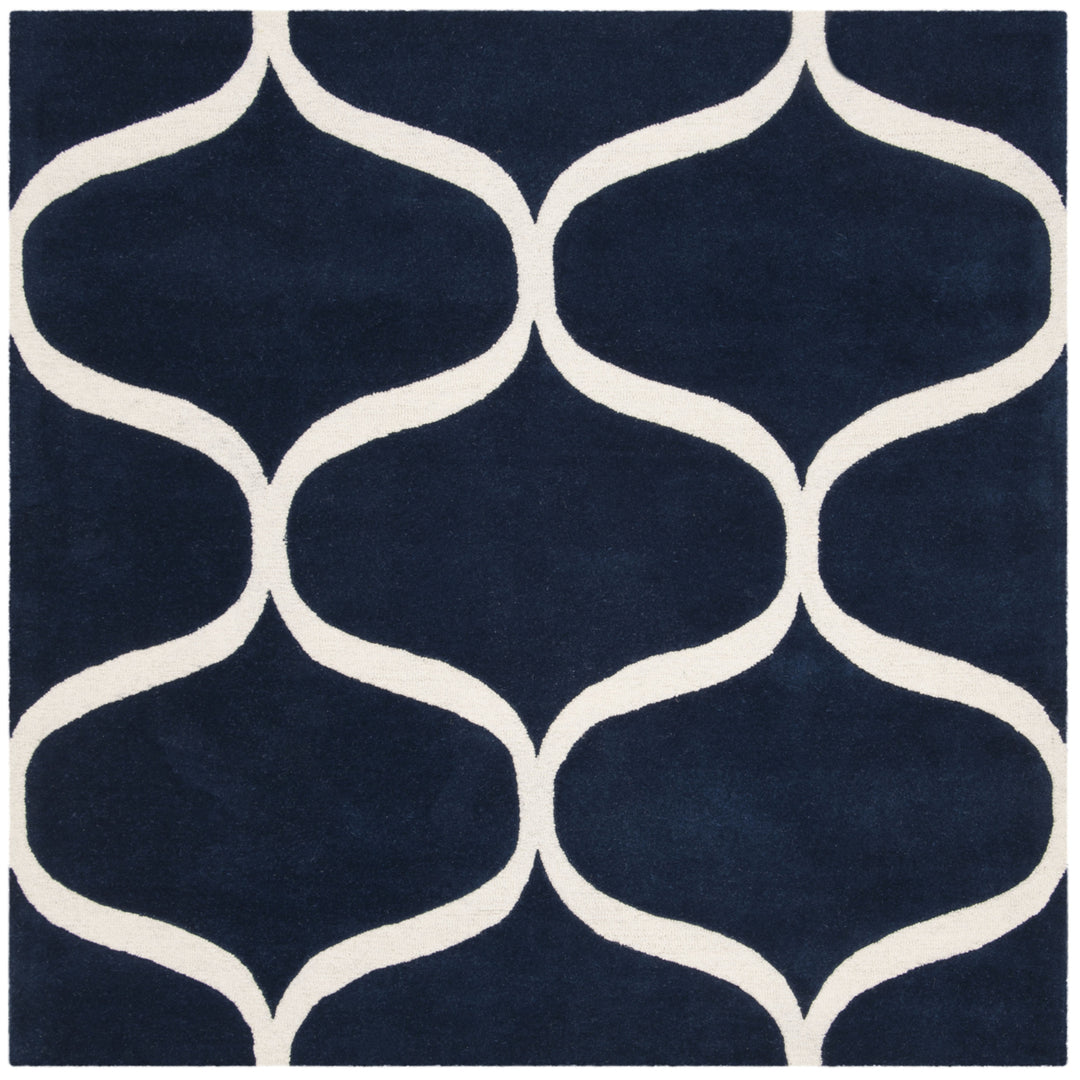 SAFAVIEH Cambridge CAM730M Dark Blue / Ivory Rug Image 6