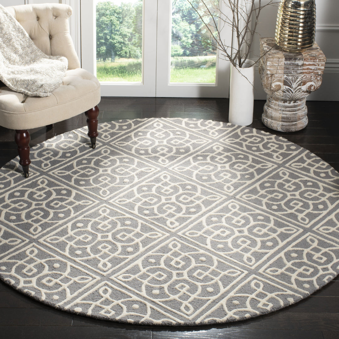 SAFAVIEH Cambridge CAM731D Dark Grey / Ivory Rug Image 2