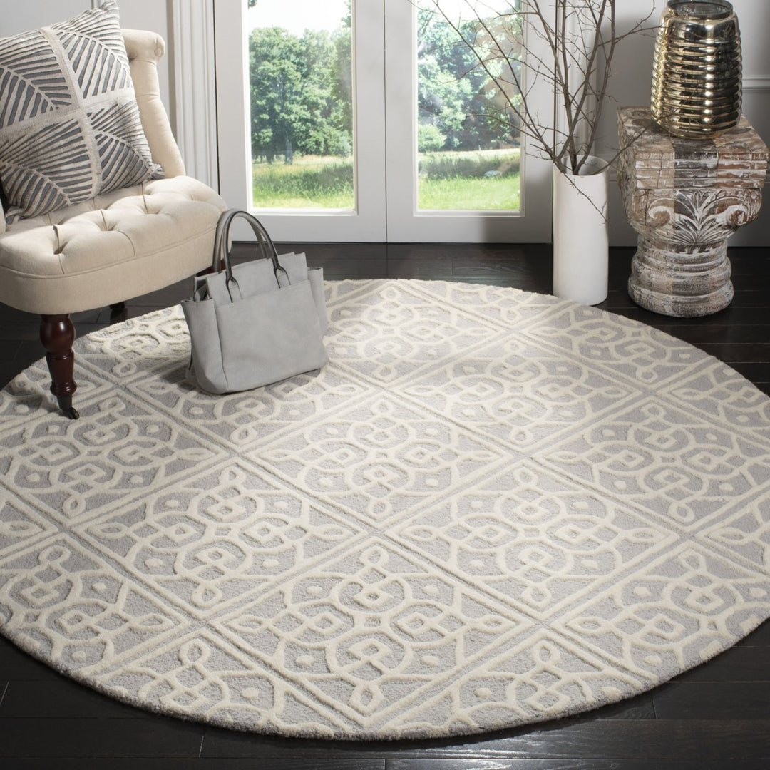 SAFAVIEH Cambridge CAM731G Light Grey / Ivory Rug Image 2