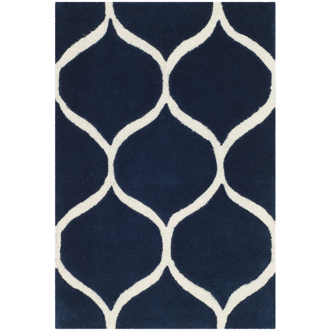 SAFAVIEH Cambridge CAM730M Dark Blue / Ivory Rug Image 8