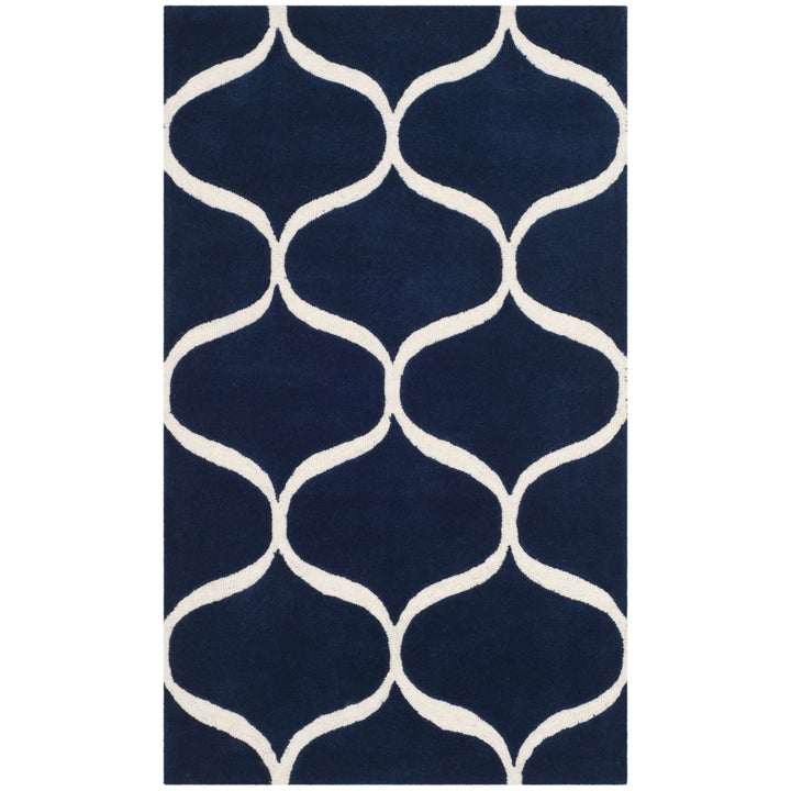 SAFAVIEH Cambridge CAM730M Dark Blue / Ivory Rug Image 1