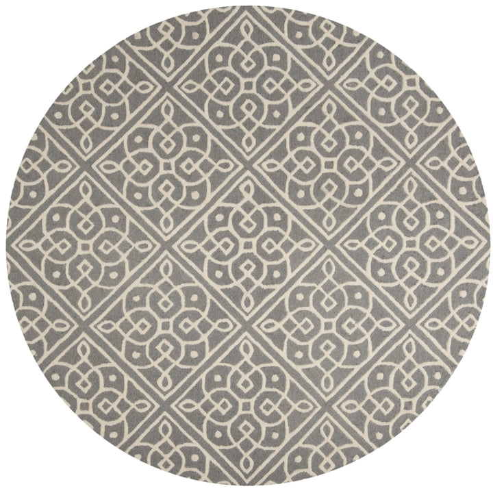 SAFAVIEH Cambridge CAM731D Dark Grey / Ivory Rug Image 4