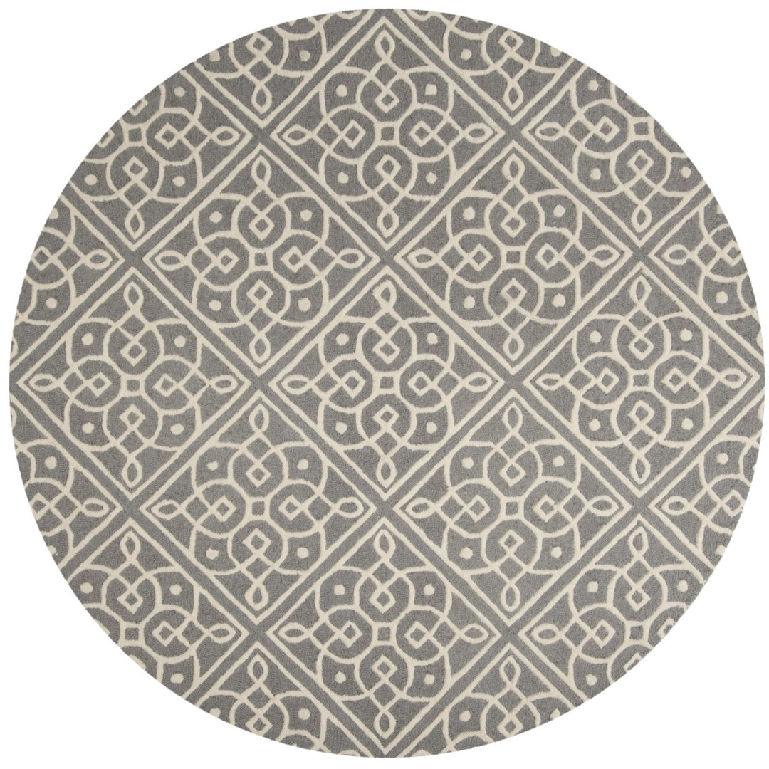 SAFAVIEH Cambridge CAM731D Dark Grey / Ivory Rug Image 1