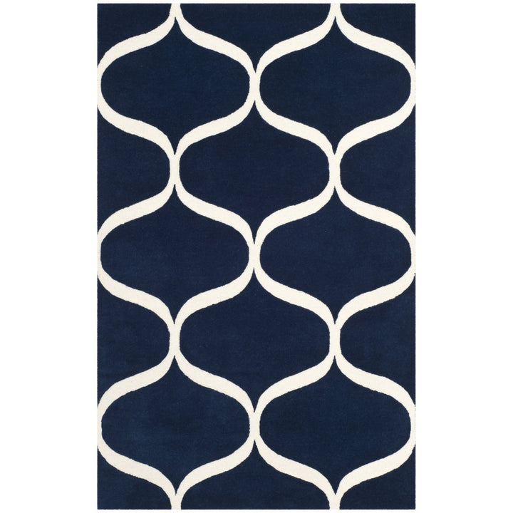 SAFAVIEH Cambridge CAM730M Dark Blue / Ivory Rug Image 1