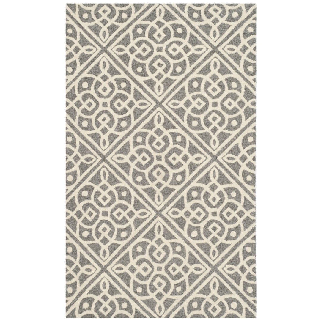 SAFAVIEH Cambridge CAM731D Dark Grey / Ivory Rug Image 9