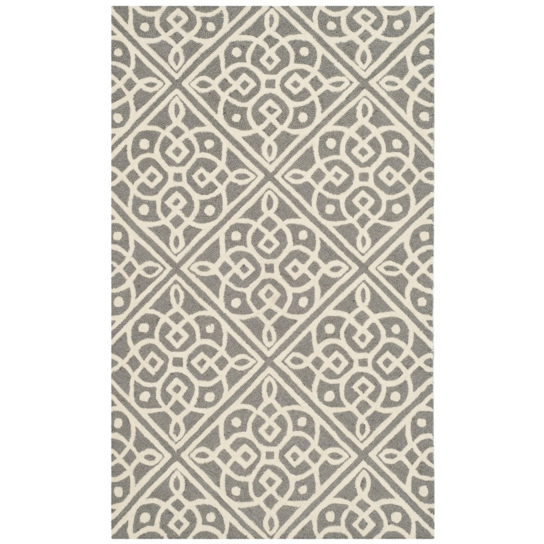 SAFAVIEH Cambridge CAM731D Dark Grey / Ivory Rug Image 1