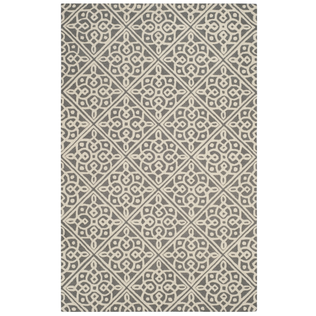 SAFAVIEH Cambridge CAM731D Dark Grey / Ivory Rug Image 10