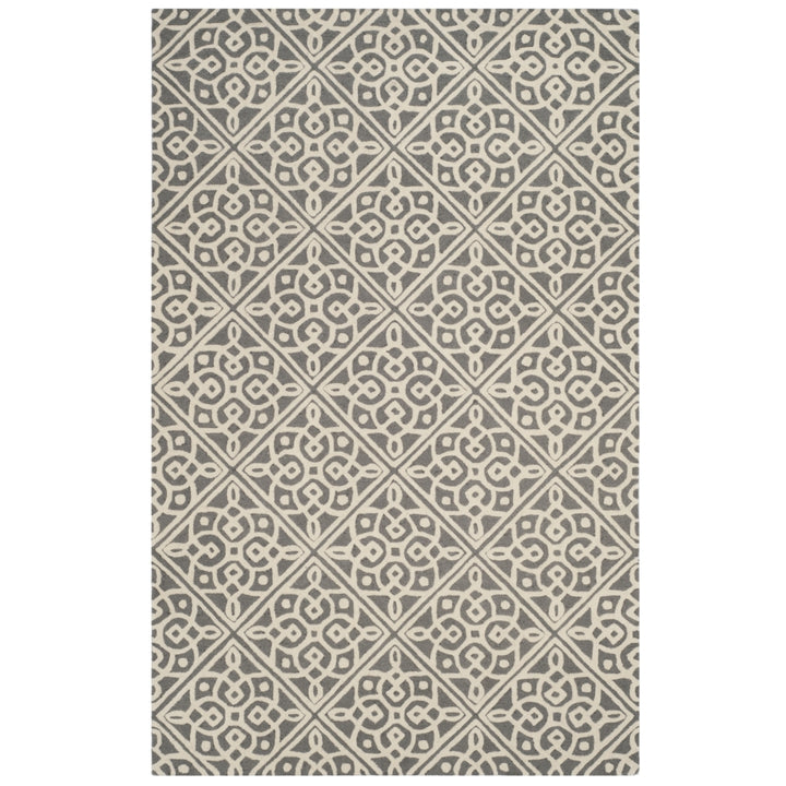 SAFAVIEH Cambridge CAM731D Dark Grey / Ivory Rug Image 10