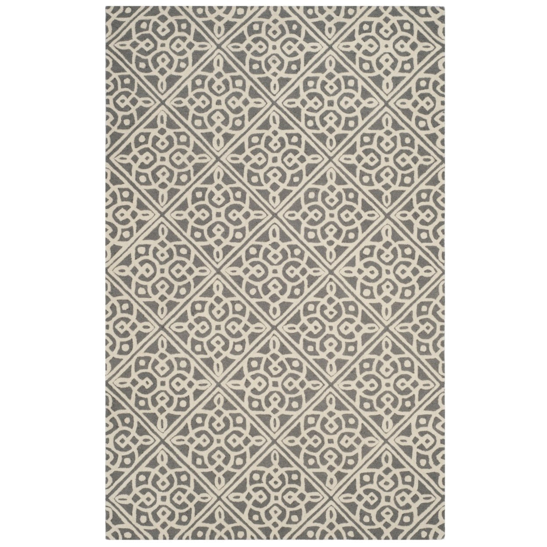 SAFAVIEH Cambridge CAM731D Dark Grey / Ivory Rug Image 1