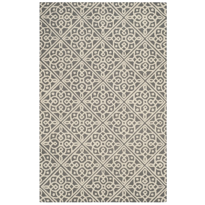 SAFAVIEH Cambridge CAM731D Dark Grey / Ivory Rug Image 1