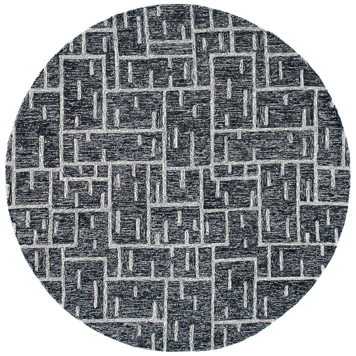 SAFAVIEH Cambridge CAM733Z Handmade Black / Ivory Rug Image 4