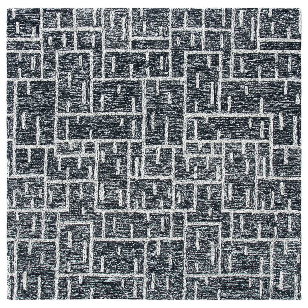 SAFAVIEH Cambridge CAM733Z Handmade Black / Ivory Rug Image 6