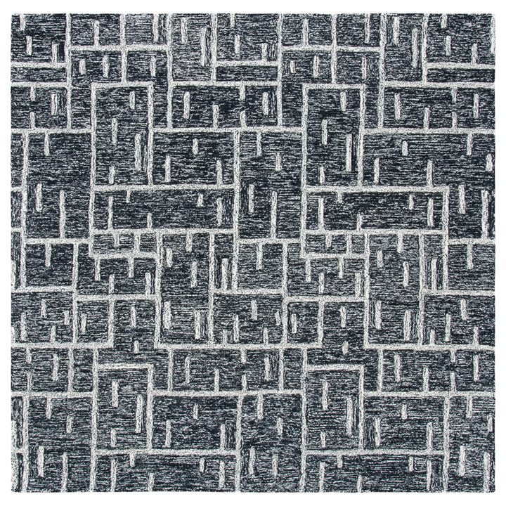 SAFAVIEH Cambridge CAM733Z Handmade Black / Ivory Rug Image 6