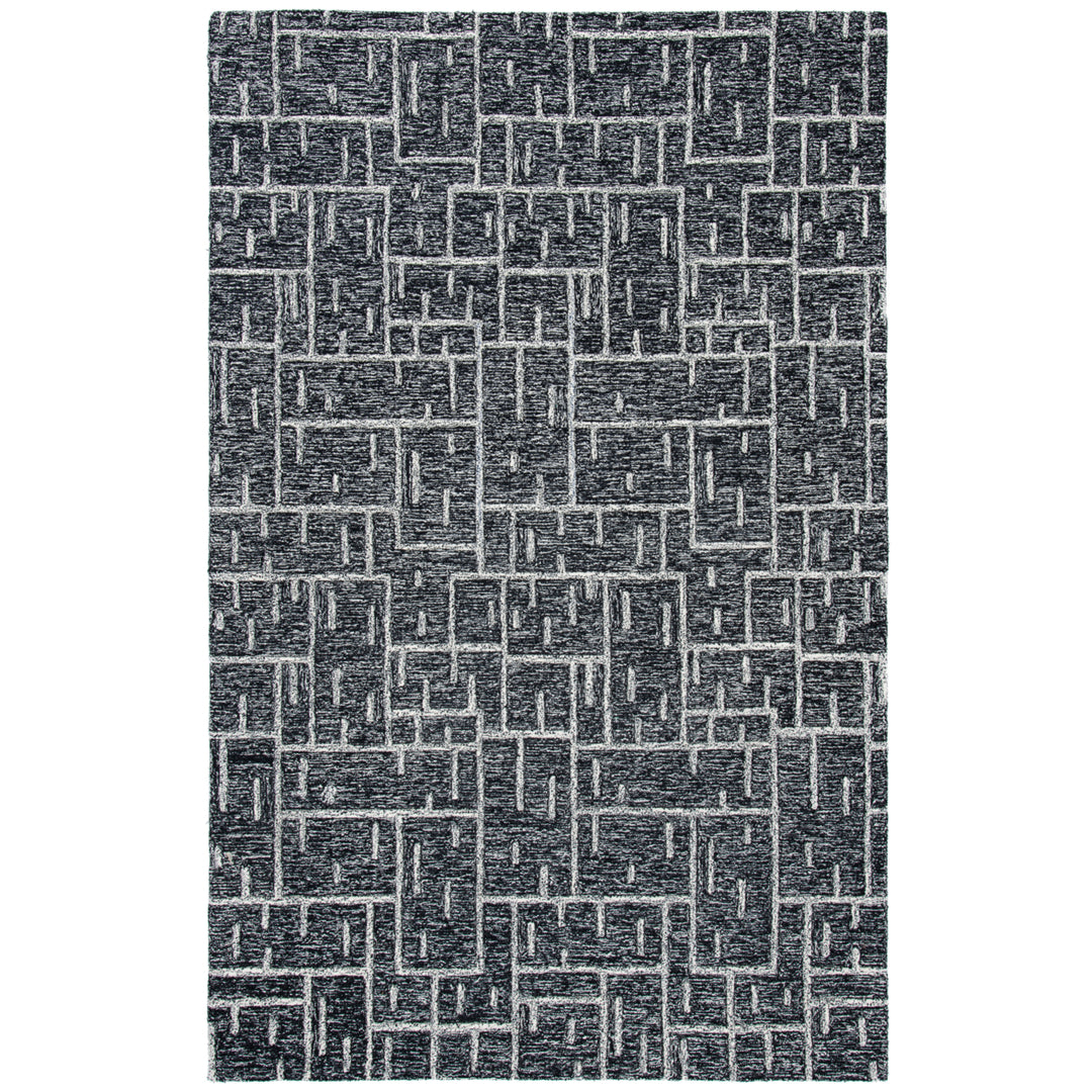 SAFAVIEH Cambridge CAM733Z Handmade Black / Ivory Rug Image 10